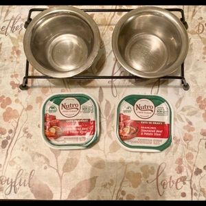 Small cat or small dog bowl with stand